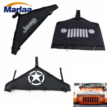 600*300D PVC Oxford + PP Engine Hood Cover T style Bra Front Hood Protector For Jeep Wrangler JK 2007-2017 2024 - buy cheap