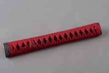 Нежные классические серьги-Стержни аксессуары для мечей ручка Tsuka для японский меч катана с свадебные туфли из красного шёлка Ито и натуральная черный Rayskin деревянны 2024 - купить недорого
