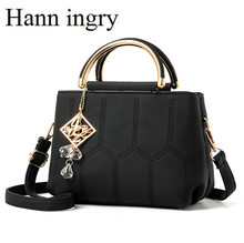 HANN INGRY Women's Slant Shoulder Handbag Fashion Lattice Tassels Luxury Metal Handles High Quality PU Single Shoulder Bag H184D 2024 - buy cheap