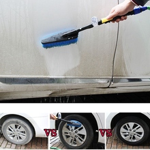 Newest Car Wash Brush Auto Exterior Retractable Long Handle Water Flow Switch Foam Bottle Car Cleaning Brush For Car Accessories 2024 - buy cheap