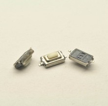 Interruptor táctil para MP3 y MP4, microinterruptor Vertical de 2 pines SMD de larga duración, cabeza blanca/roja, 3x6x2,5 MM 2024 - compra barato