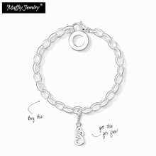 Pulsera de eslabones de plata estilo europeo, joyería Glam, joyería fina para mujeres Soul, regalo de eslabones 2018 en plata, joyería básica 2024 - compra barato