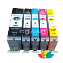 5 Compatible Canon 550 551 PGI-550 CLI-551 ink cartridge for PIXMA iX6850 iP7250 iP8750 MG6450 MG5550 MG5650 MG6650 2024 - buy cheap