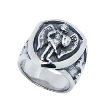 1pc Dropship Wings Warrior Ring 316L Stainless Steel Fashion Jewelry New Arrival Cool Ring 2024 - buy cheap