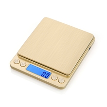 Electronic USB Scale 3000g 0.1g Kitchen Weight Balance 3kg 0.1g Accuracy Food Diet Scales Golden Weighing Balance Two Tray 2024 - buy cheap