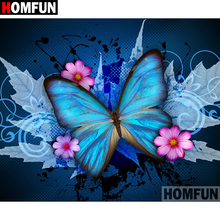 HOMFUN 5D DIY Diamond Painting Full Square/Round Drill "Flower butterfly" 3D Embroidery Cross Stitch gift Home Decor A01584 2024 - buy cheap