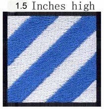 ICS Six Flag 1.5"high embroidery patch  for square/blue stripes/small logo 2024 - buy cheap