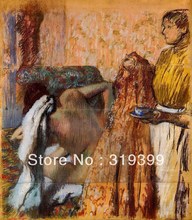 Pintura a óleo reprodução sobre lona de linho, café da manhã após o banho by edgar degas, frete Grátis DHL, handmade, Qualidade Superior 2024 - compre barato