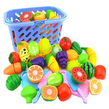 23pcs/set Plastic Kitchen Food Fruit Vegetable Cutting Toys Kids Baby Early Educational Toy Safety Pretend Play Cook Cosplay Toy 2024 - buy cheap