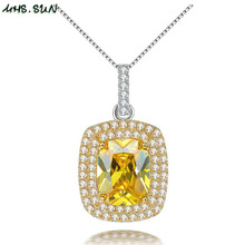 MHS.SUN 1PC Luxury Women Cubic Zirconia Jewelry Vintage Charms Pendant Necklace CZ Crystal Chain Necklace For Female Party Gift 2024 - buy cheap