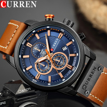 Curren Man Sport Wristwatch Top Brand Luxury Chronograph Men Watch Military Army Real Leather Male Clock Relogio Masculino 8291 2024 - buy cheap