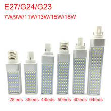 G24 LED Bulbs 7W 9W 11W 13W 15W 18W E27 LED Corn Bulb Lamp Light SMD 2835 Spotlight 180 Degree AC85-265V Horizontal Plug Light 2024 - buy cheap