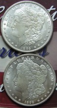 Unc 1895 morgan dólar unc dois face cópia da moeda moedas comemorativas-réplica moedas medalha moedas colecionáveis distintivo 2024 - compre barato