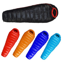 Winter Waterproof Camping Sleeping Bag Duck Down Mummy Outdoor Splicing Single Sleeping Bag 2024 - buy cheap