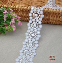 Adornos de encaje veneciano para decoración de boda, tela blanca con diseño de flores, 3,5 cm de ancho, 3 metros de ancho, gran oferta 2024 - compra barato