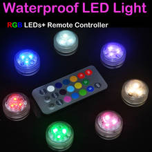 Battery Operated Waterproof Submersible LED Tea Light with Remote for Wedding Centerpiece Glass Vases, Shisha Hookah Decoration 2024 - buy cheap