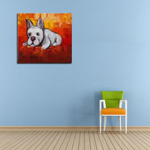 Pintura a óleo de animais pop art, pintura moderna abstrata à mão tela de decoração 2024 - compre barato