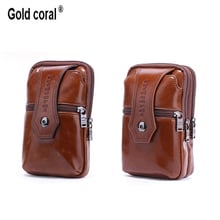 Genuine Leather Belt Waist Bag Male Casual Phone Pouch Men Messenger Shoulder Bags for man Bum Waist Fanny Pack Coin Purse 2024 - buy cheap