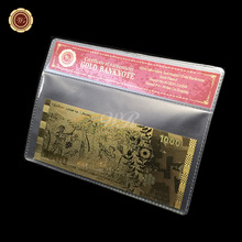 Billetes de papel con la bandera de la República Árabe, billetes de oro de 1000 libras con Coa roja y certificado impreso 2024 - compra barato