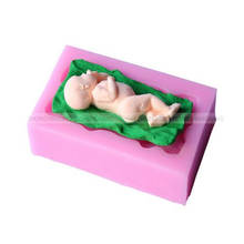 3D Sleeping baby Liquid Silicone Cake Mold Pastry Mould Jello Pudding Chocolate Molds Ice Cube Soap Molds 2024 - buy cheap