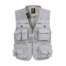 Summer Mesh Thin Men's 5XL Multi Pocket Fishing Vest Outdoor Travel Hiking Breathable Waistcoat Large Size Loose Sports Vests 2024 - buy cheap