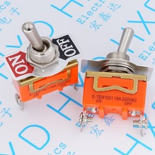 10 pces interruptores de alternância E-TEN1021 250v 15a balançando o interruptor de balancim da cabeça para o interruptor de alimentação on-on 2 pés 2 arquivos