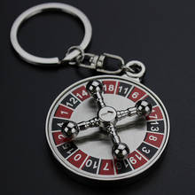 Russian Roulette Keychain Rotatable Plane Key Chain Turntable Digital Disk Key Ring Holder Car Keychain 2024 - buy cheap