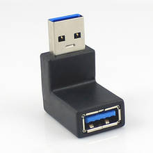 USB 3,0 A Φ удлинитель 90 градусов, прямоугольный переходник с гнездовыми конечными точками вверх QJY99 2024 - купить недорого