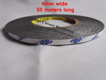 6mm wide, Phone Screen LCD Display use Double Adhesive 9448 Tape, White/Black Choose, 50 Meters long 2024 - buy cheap