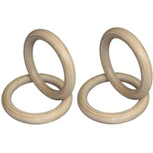 Новое портативное деревянное кольцо 28/32 мм, комплект из 2 предметов, Кроссфит, гимнастические кольца, для спортзала, для укрепления плеч, для дома, для фитнеса, тренажеры 2024 - купить недорого