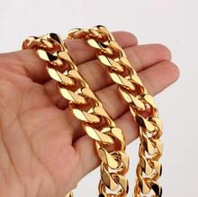 Colar de ouro pequeno e brilhante, colar de aço inoxidável 316l 13mm 24'' 2024 - compre barato