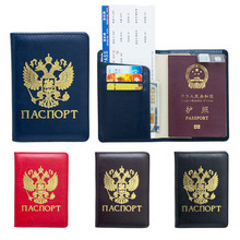 Fundas para pasaporte de Rusia para hombres y mujeres, funda de viaje para documentos, SIM, tarjetero 2024 - compra barato