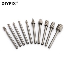 DIYFIX 10Pcs Drill Bits Set Mini Wood Carving Cutter Electric Grinder Head Drill Bits Engraving Cutter HSS High Speed Steel 2024 - buy cheap