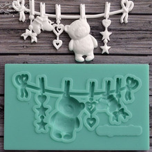 Yueyue Sugarcraft Bear Silicone mold fondant mold cake decorating tools chocolate gumpaste mold 2024 - buy cheap