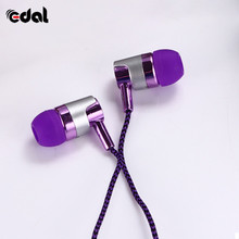 Colorful 1.2M In Ear Earphone MP3/Mp4 Roping Stereo Subwoofer Earbud Reflective Fiber Cloth Line Metal Earphone For Mobile Phone 2024 - buy cheap