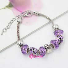 Pancreatic Cancer Awareness Jewelry Angel Purple Ribbon Cancer Bracelet for Women Jewelry Pulser 2024 - buy cheap