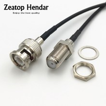 Conector macho BNC a macho tipo F, conector hembra RG174 recto, Cable de cola de cerdo Coaxial RF de 10CM, 15CM, 20CM, 30CM, 50CM, 1M, 2M, 3M, 5M, 10 piezas 2024 - compra barato