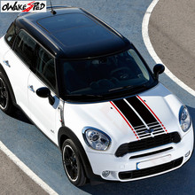 Auto Hood Trunk Decor Stickers Racing Stripe Body Vinyl Decal For Mini Cooper Countryman R60 2013-2016 Car Stickers Accessories 2024 - buy cheap