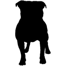 8.1*15CM Staffordshire Bull Terrier Dog Lovely Animal Car Sticker Funny Window Glass Decorative Decals C6-0557 2024 - buy cheap