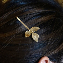 XDPQQ Fashion simple jewelry hairpin women's alloy hair accessories gold small leaves side clip girls fashion accessories 2024 - buy cheap