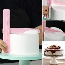 Raspador de torta de plástico ajustable, herramienta de alisado de bordes para pastel artesanal 2024 - compra barato
