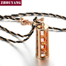 ZHOUYANG высшее качество ZYN115 ожерелье цвета розового золота с австрийским кристаллом 2024 - купить недорого
