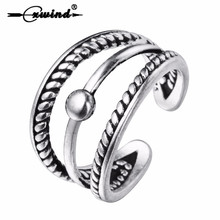 Женское Винтажное кольцо Cxwind, простое кольцо с крученым кольцом, трехслойное кольцо с открытым кольцом, ювелирное изделие, ювелирное изделие 2024 - купить недорого