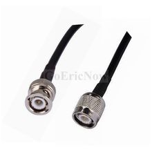 Conector de cabo rg58, 4 unidades, rf coaxial q9 bnc macho para tnc macho para conector de cabo (10cm,15cm,20cm) 2024 - compre barato