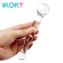 IKOKY Crystal Butt Plug Dual Head Anal Sex Toys for Men Women Dildos Erotic Toys Glass Anal Plug Adult Products Prostate Massage 2024 - buy cheap