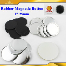1" 25mm 200 Sets Soft Rubber Magnetic Button Supply Materials for Professional Badge Button Maker 2024 - buy cheap