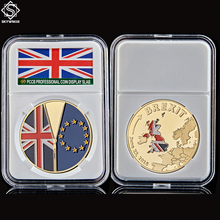 2016.6.23 Britain Exiting From Euro Brexit Coin 999 Gold/Silver Commemorative Coin W/ PCCB Cover 2024 - buy cheap