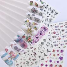 FWC 10 Sheets Nail Stickers Mixed Designs Water Transfer Nail Art Sticker Watermark Decals DIY Decoration For Beauty Nail Tools 2024 - buy cheap