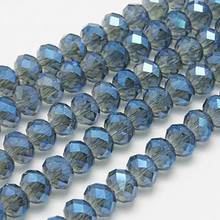 8x5mm 5Strands Blue Black Purple Golden Faceted Abacus Electroplate Glass Crystal diy Loose Beads Strands for Jewelry Making 2024 - buy cheap