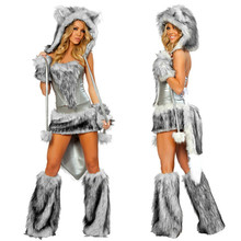 High Quality New Sexy Wolf Girl Costume Sexy wolf Costumes Halloween Furry Costumes for women Animal Costume Cosplay 2024 - buy cheap